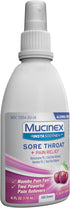 Mucinex Instasoothe Sore Throat Spray, Oral Pain Relief with Benzocaine & Menthol, Cherry Flavor, 3.8 Fl Oz