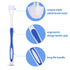 2 Pieces Autism Toothbrush, Three Bristle Travel Toothbrush for Complete Teeth and Gum-Care, Green, Blue