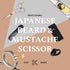 Ontaki Premium Hand-Forged Mustache & Beard Scissors, 5.5" Japanese Steel Barber Shears for Grooming