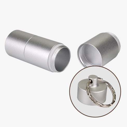 Shulemin Pill Organizer Travel Weekly Daily Large Pill Box with Sealing Rings, Portable Pill Case Keyring Design