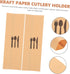 100pcs Kraft Paper Cutlery Set - Disposable Silverware Bags for Dinner Table Decor, Utensil Holder for Weddings