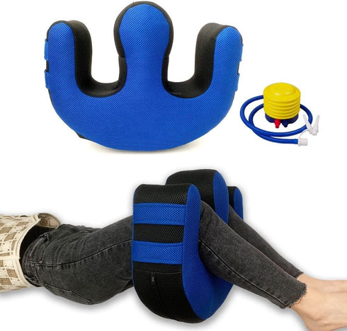 Inflatable Turning Pillow, U-Shaped Bedridden Positioning Device with Removable Polyester Cover, Nursing