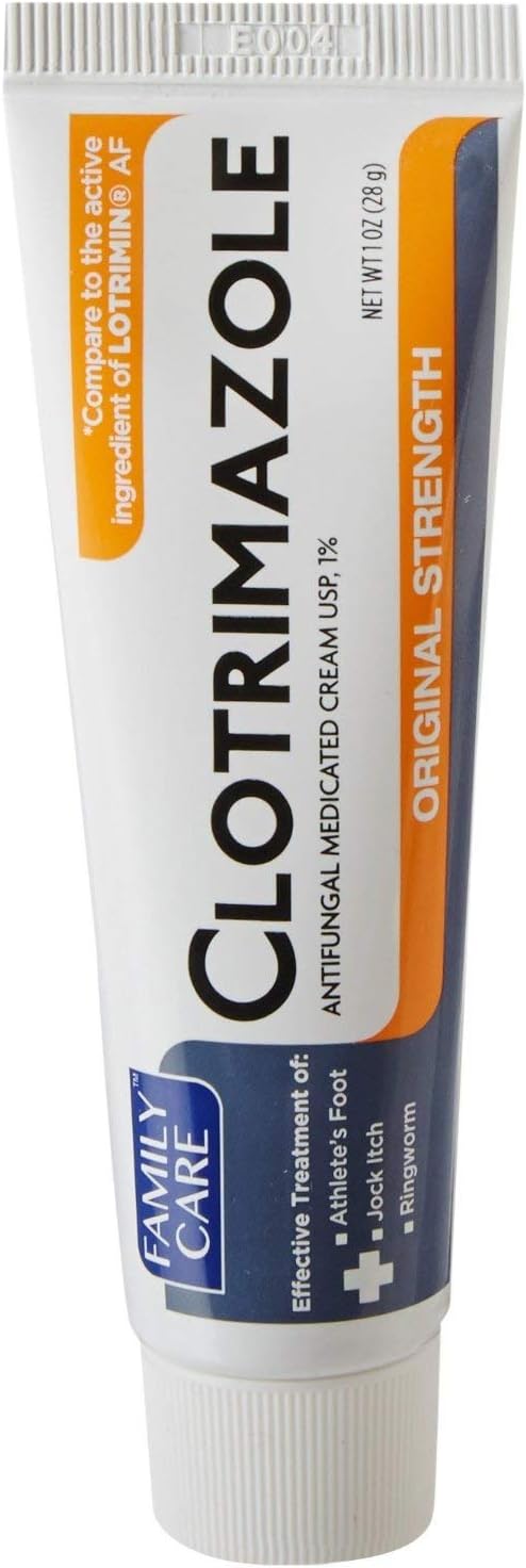 2 Pk. Family Care Clotrimazole Anti-Fungal Cream, 1% USP, 831527005052-1