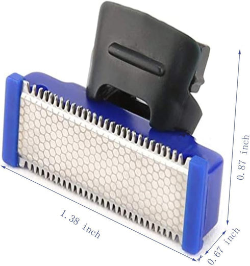 Replacement Head for Microtouch Solo Men's Shaver - Electric Micro Trimmer with 3 Razor Blades, Clean Brush, USB Charger