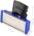 Replacement Head for Microtouch Solo Men's Shaver - Electric Micro Trimmer with 3 Razor Blades, Clean Brush, USB Charger