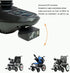 LEEZAD 3 LED Light for Electric Wheelchairs, Pin XLR Head High Brightness Adjustable Angle USB Electric Wheelchair