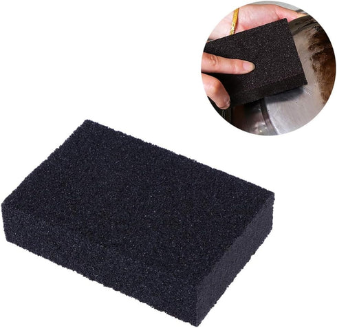 Sponge 5Pcs Carborundum Non-Scratch Emery Brush - Kitchen Scrubber for Home, Restaurant, Hotel (Black)