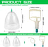 LNQ LUNIQI Set Vacuum Cupping for Breast Massage - Silicone Cups with Hand Pump for Body Contouring, Muscle Relaxation