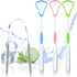 4PCS Stainless Steel Tongue Scrapers, 100% BPA Free Oral Hygiene Brushes, Reusable for Bad Breath