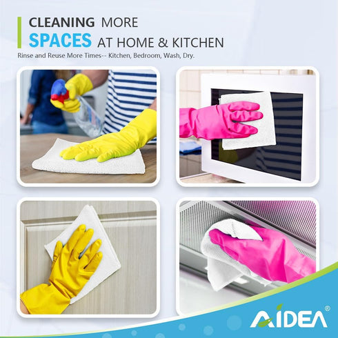 White-50PK, Window,11.5"11.5" AIDEA Microfiber Cleaning Cloth Soft Microfiber Towels for Cars, Absorbent Cleaning Rags