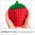 UPKOCH 3Pcs Fun Strawberry Shape Dish Scrubber - Super Soft Absorbent Dish Sponges for Washing Dishes