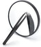 Stainless Steel Tweezers with 10X Magnifying Mirror Kit Tools for Men Women, Facial Hair Eyebrow Chin (2 Pcs, Black)