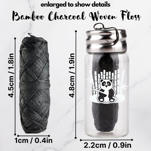 Dental Floss, Bamboo Charcoal Woven Thread, Coffee Flavor for Effective Teeth Cleaning