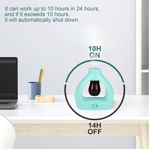 HAPPTWS Set 3 Settings Waterless Essentil Oil Diffuser - Cordless Diffuser Timer Battery Operated for Bedroom Yoga