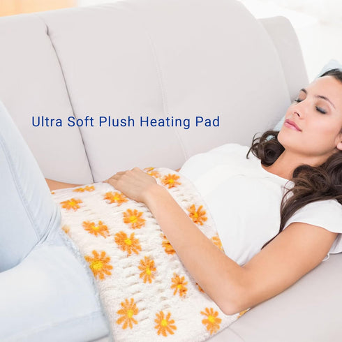 ZXU Heating Pad for Back Pain Relief, Ultra Soft Sherpa, XL King Size 12" x 24", Moist Heat, 12 Heat Levels, Machine