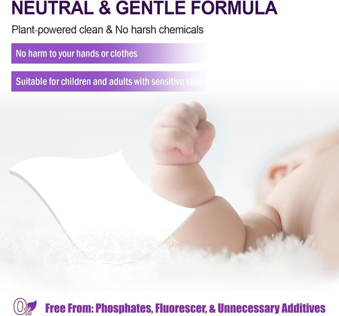 Laundry Detergent Sheets, 200 Loads, Lavender Scent, Hypoallergenic, Biodegradable, Liquidless, Suitable for Sensitive