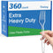 360 Count Extra Heavy Duty Clear Plastic Forks, Disposable, BPA-Free, Solid and Durable for Party Supply