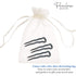 Parcelona French Mystic Wavy Set of 3 U Shaped Hair Pins for Women Fashion Flexible Durable Girls Styling Accessories