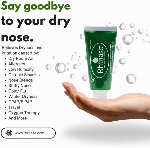 Rhinase 60 Soothing Nasal Gel XL g for Nasal Dryness from Allergy (Not Isotonic or Hypertonic), Low Humidity, Nose