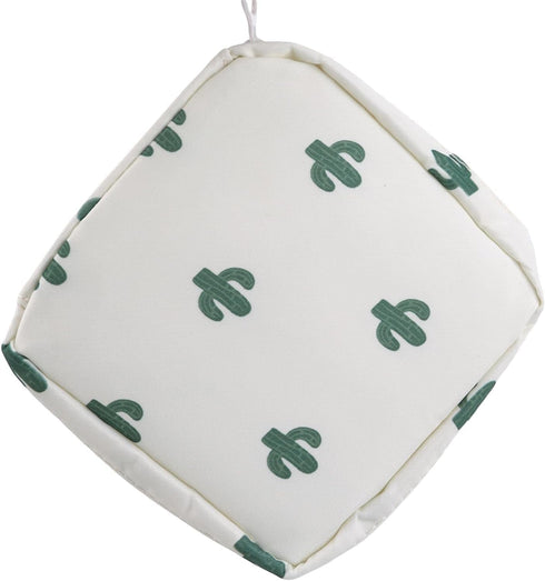 Rosojodg 1Pc Green Cactus Sanitary Napkin Storage Bag with Colorful Print Design Portable
