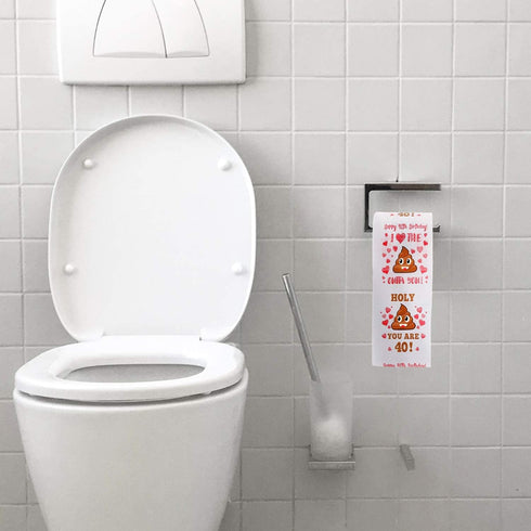 40th Birthday Gifts for Women, Men - Happy Prank Toilet Paper, Decorations, Party Supplies Favors, Funny Gag Gift Ideas