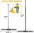MASTERTOP Professional Industrial Dust Mop with 3 Microfiber Mop Pads and Telescopic Aluminum Handle