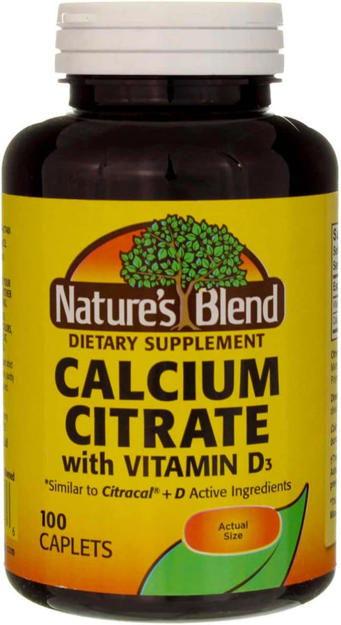 Nature's Blend Calcium Citrate with D3 100 Cplts