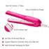 Professional Ceramic Mini Flat Iron 1/2", Anti-Frizz, Fast Heating, Versatile Styling, Travel Pouch Included (Pink)