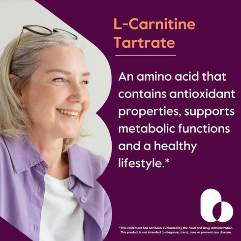 BESTVITE L-Carnitine Tartrate 500mg per Capsule, 120 Capsules, Non-GMO, Gluten Free