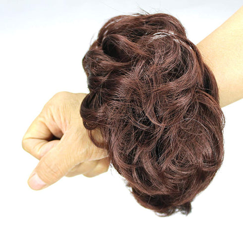 Messy Hair Bun Hair Piece 2Pcs, Curly Bun Hair Piece, Hair Buns Extension Fake Hair Scrunchie