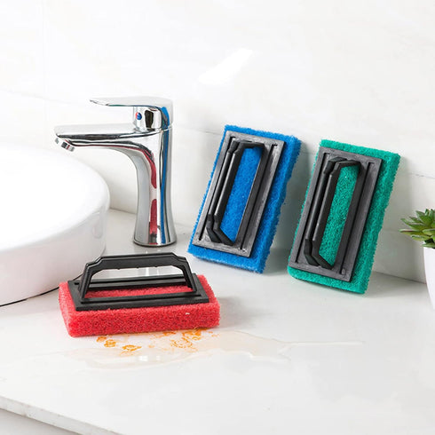 RYUJNDK Excellent Scrub Sponge Brush With Handle For Ideal For Ceramic Tile Glass Shower Door Bathtub Grout Floor Tub