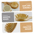 PERSELOSO Infant Soft Wooden Hair Comb for Gentle Scalp Grooming for Newborn Hair Care and Bath Time