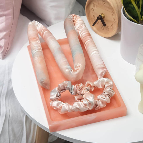 Kitsch Satin Heatless Curling Set - Overnight Hair Curlers and Rollers for No-Heat Soft Curls, Sunset