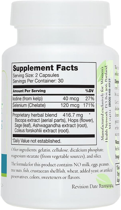 T-Balance Plus Natural Thyroid Supplement for Subclinical Hypothyroidism 60 capsules