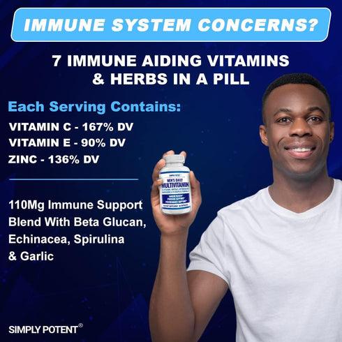Daily Multivitamin for Men, 35 Vitamins & Minerals, Antioxidants for Energy, Focus, Immune & Prostate Health, 60