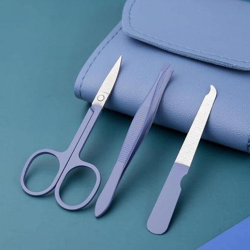 Manicure Set - 16 In 1 Professional Grooming Kit with Stainless Steel Tools and Luxurious Leather Travel Case