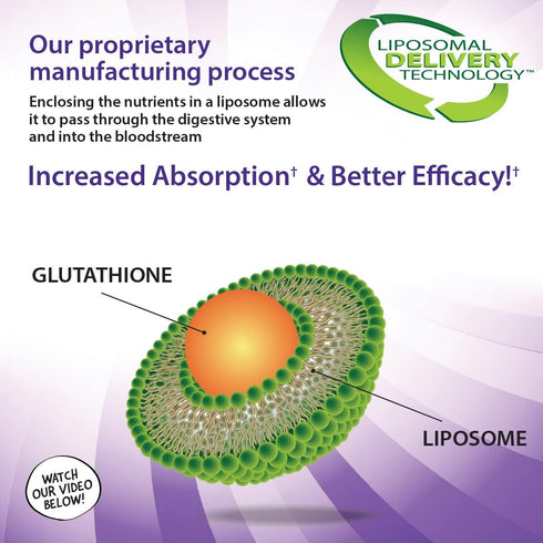 Aurora Nutrascience Micro-Pack Liposomal Glutathione, Immune Support, Antioxidant, 500 mg, 30 Packets