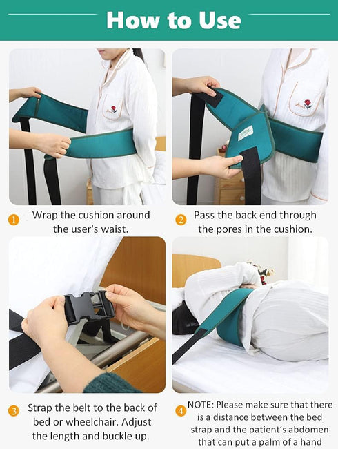 Medical Bed Restraint Strap for Elderly, Bondaged Bed Tie Downs, Anti-Fall Waist Belt for Elderly, Wheelchair Safety