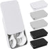 6 Pack Portable Dental Floss Case, Refillable Travel Pick Organizer, Metal Sliding Dispenser for Teeth Cleaning