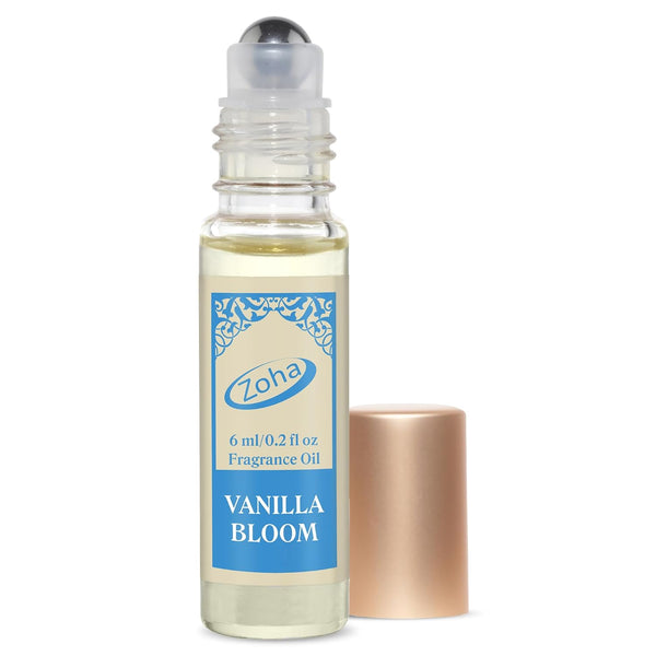 Vanilla Bloom Perfume Oil Roll-On, Alcohol-Free Hypoallergenic Vegan for Women and Men