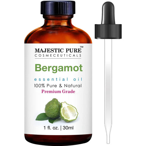 MAJESTIC PURE BERGAMOT Essential Oil - 100% Pure and Natural, 1 Fl Oz for Hair Care, Skin, and Aromatherapy