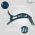 Parcelona French Bear Paw Medium 3” Celluloid Acetate Non Slip Jaw Yoga Hair Accessories for Fine Hair (Pickled Blue)