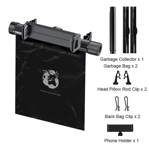 Car Trash Bags with Dispenser, Durable Hanging Trash Can, Tearable Disposable Garbage Bags (1 Dispenser + 40Pcs)