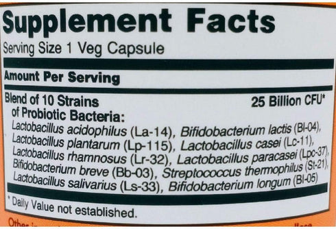 Now Probiotic-10, 25 Billion, 50 Count, Pack of 2
