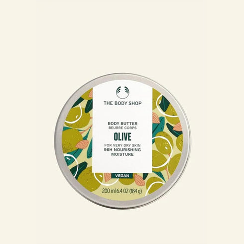 The Body Shop Olive Body Butter, 6.75 oz, Nourishing & Moisturizing Skincare for Very Dry Skin, Vegan
