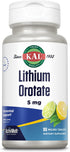 KAL Lithium Orotate ActivMelt 90 Micro Tablets, 5mg for Healthy Mood Support, Natural Lemon Lime Flavor