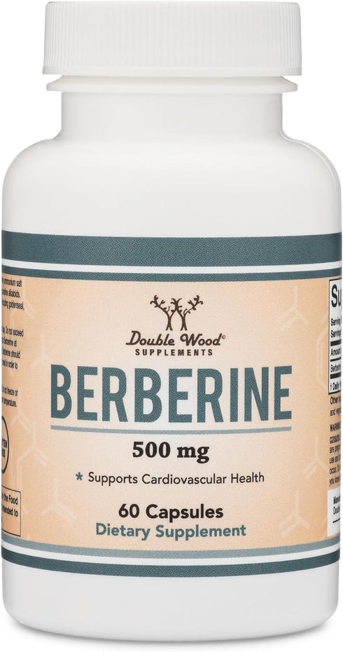 Berberine Supplement 500mg - 60 Capsules, Non-GMO, Gluten Free, AMPK Activator for Cardiovascular Health