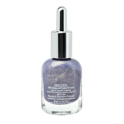 Nailtopia Plant-Based Chip Free Nail Lacquer, Non Toxic Long-Lasting Polish - Stay Inspired (Medium Purple With Gold