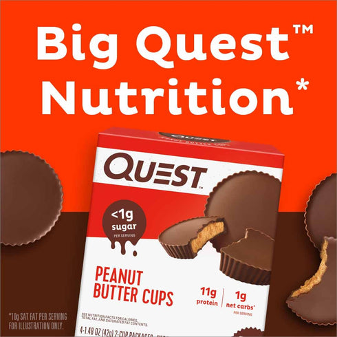 Quest Nutrition Peanut Butter Cups, 11g Protein, Low Carb, Gluten Free, Keto Friendly, 12 Count