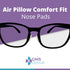 Sunglasses(15mm 7mm 3.2mm) (10 GMS Optical Adhesive Anti-Slip Halfmoon Air Bag Cushion Silicone Nose Pad Reduce